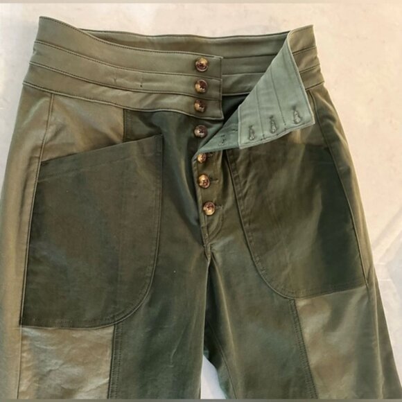 Veronica Beard Marley High-Rise Straight Two-Toned Convertible Leg Jeans Women's - Picture 7 of 10